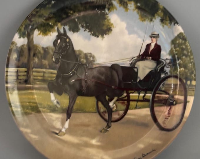 Vintage Spode Horse with Wagon Horse Plate #2143D Lover Antiques and Vintage