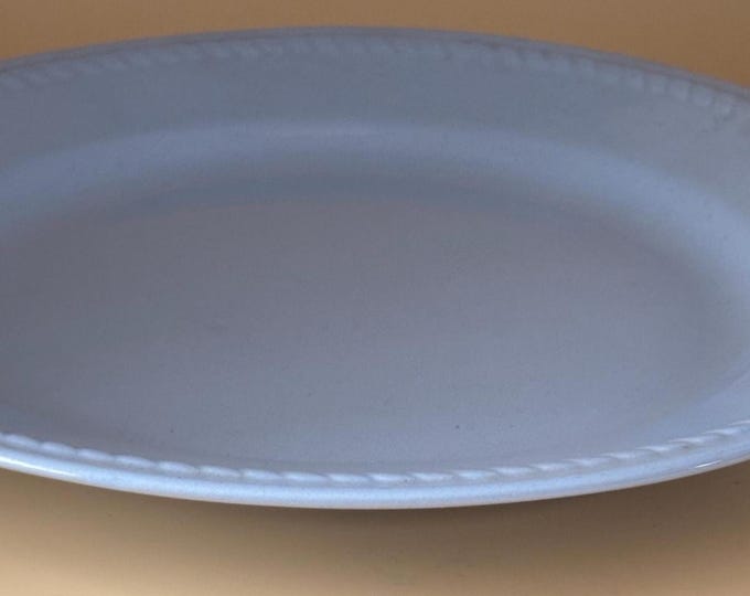 Homer Laughlin Kraft Blue Large Plate or Platter, Lover Antiques Vintage