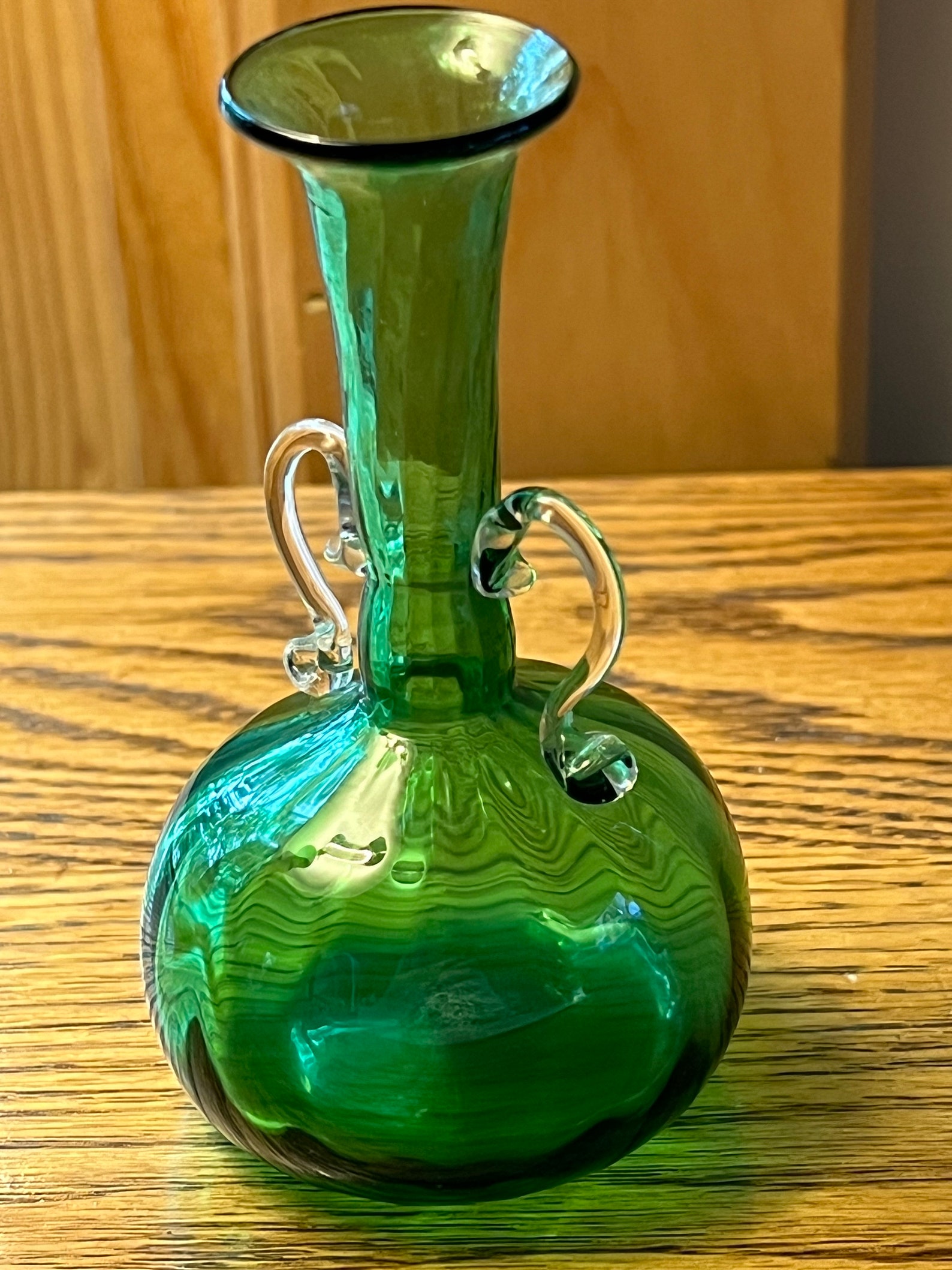 Vintage Emerald Green Mini Pitcher Vase With Elegant Arms Lover ...