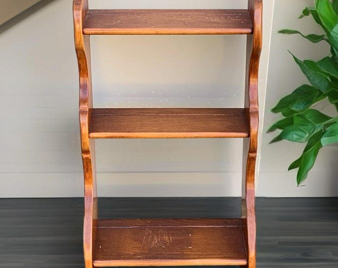 Vintage Cushman Colonial Wall Rack, Rustic Wood Shelf, Wall Shelf, Herman de Vries