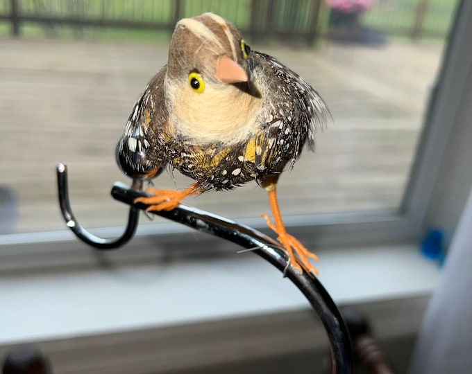 Vintage Yellow Bird Ornament old ornaments glass art home decor collectibles