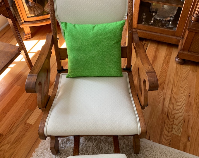 Antique Upholstered Cream Recliner Chair Lover Antiques and Vintage