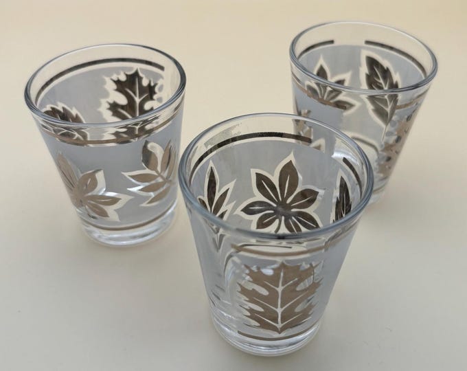 Vintage Silver on Crystal Glass By Silver City Mid Century Modern Glass Lover Antiques and Vintage