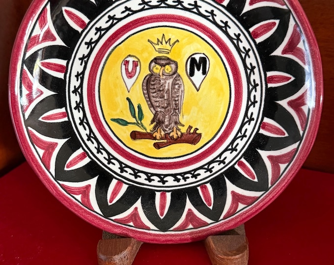 Vintage Palio di Siena Owl Plate Owl Porcelain Plate Lover Antiques and Vintage
