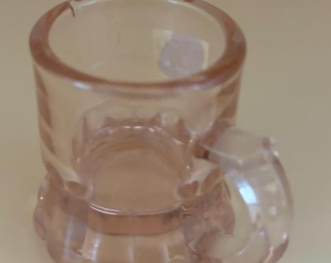 Vintage Pink Shot Glass with Handle Mini Beer Mug Shot Glass Lover Antiques and Vintage