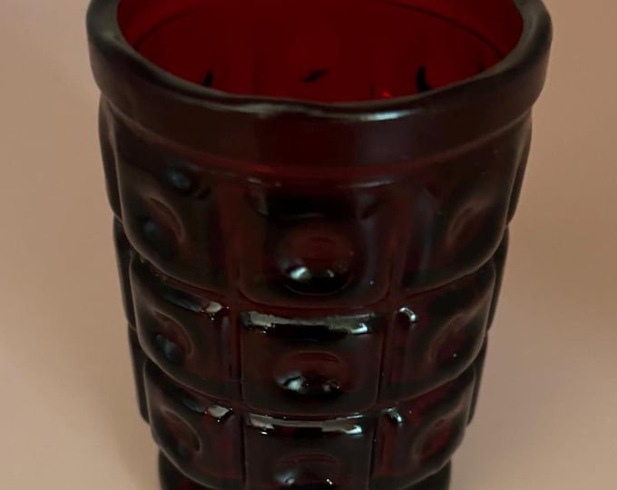 Vintage Ruby Red Glass Cup with Pedestal Lover Antiques and Vintage