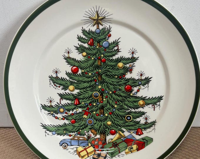 Vintage Christmas Tree Salad Plate by Cuthbertson Made in England Lover Antiques and Vintage