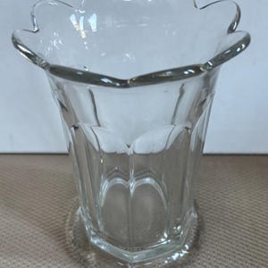 Vintage Glass Vase with Flower Design at Mouth Lover Antiques and Vintage
