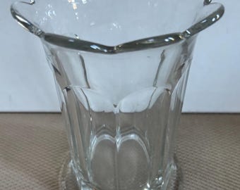 Vintage Glass Vase with Flower Design at Mouth Lover Antiques and Vintage