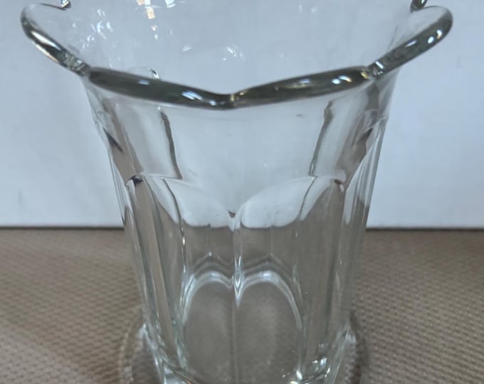Vintage Glass Vase with Flower Design at Mouth Lover Antiques and Vintage