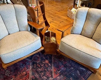 Cushman Colonial Creations Dorset Barrel Back Chair No. 1180, Original Cushions and Mesh Bottom