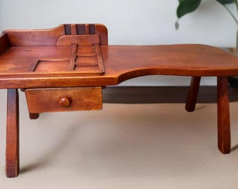 Cushman Colonial Creations Cobblers Bench Primitive Rustic Table Lover Antiques and Vintage
