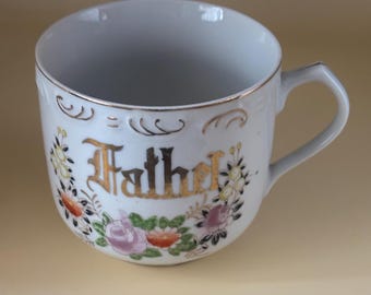 Victorian Fathers Ceramic Cup, Dads Cup, Lover Antiques and Vintage
