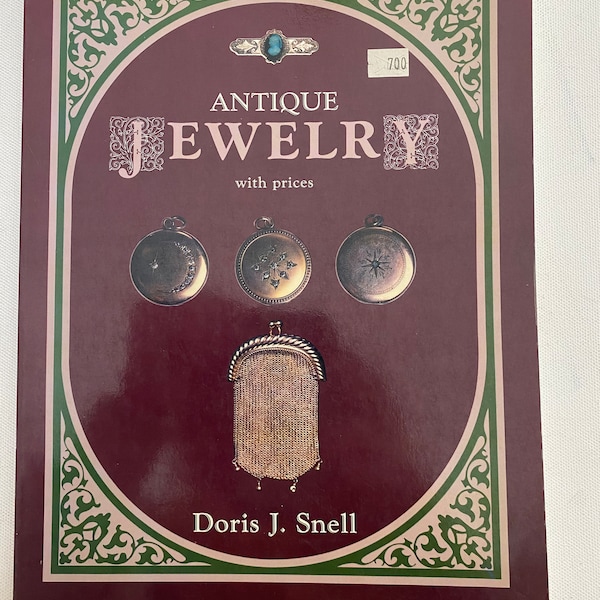 Antique Jewelry with Prices Guide Book, Collecting Jewelry, by Doris J. Snell, Lover Antiques and Vintage