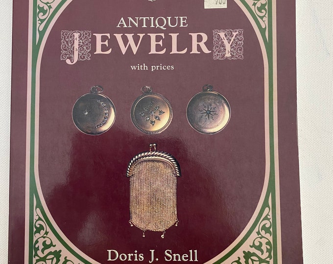 Antique Jewelry with Prices Guide Book, Collecting Jewelry, by Doris J. Snell, Lover Antiques and Vintage