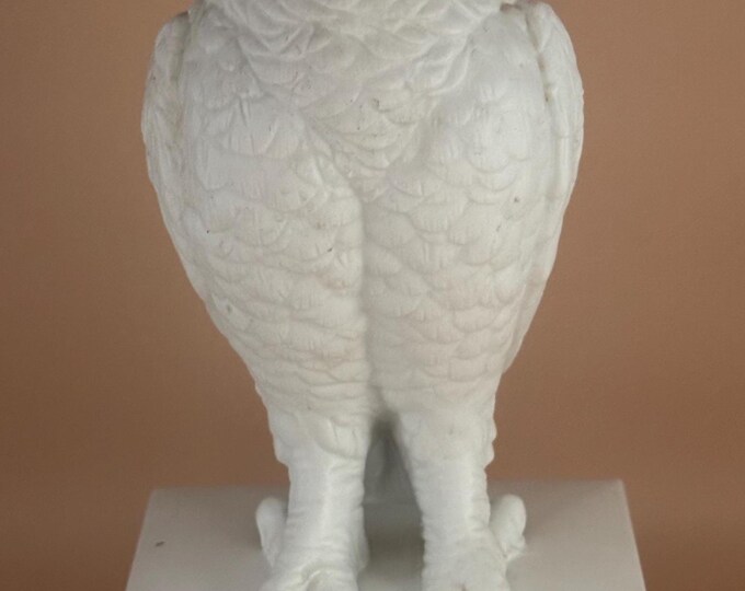 Vintage Snowy Owl Standing on Books Porcelain Statue Figurine Gift #7454 Andrea by Sadek Made in Japan Lover Antiques and Vintage