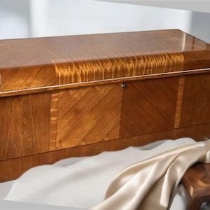 Vintage Art Deco Waterfall Hope Chest Cedar Chest Blanket Chest Lover Antiques and Vintage