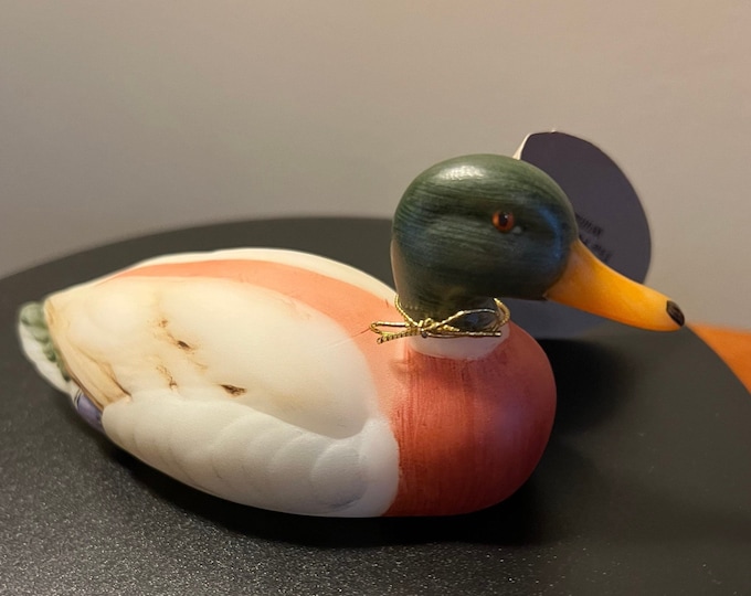 Vintage Fenton Mallard Duck Art Glass Lover Antiques & Vintage Glass Animal Figurines