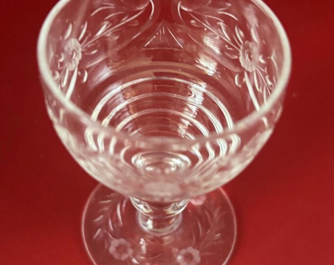 Vintage Crystal Wine Tasting Glass Rosenthal Crystal Wheat Etched Cut Wheat Champagne Glass Sherbet Glasses Wheat Lover Antiques and Vintage