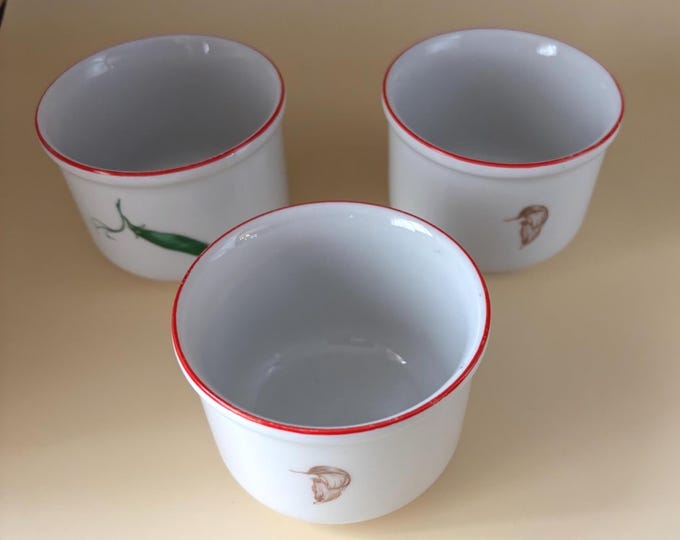 Ancap Espresso Cups Set of 3, Porcelain Sonoma Italy, Italian Ramekins, Italy Porcelain Cup