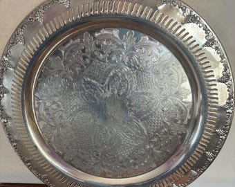 Antique Viking Silver on Copper Large Platter Made in Canada Lover Antiques and Vintage