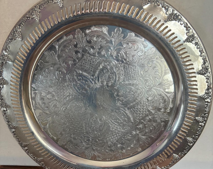 Antique Viking Silver on Copper Large Platter Made in Canada Lover Antiques and Vintage