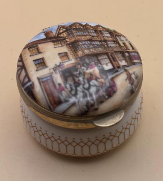 Vintage Ayshford Fine Bone China Trinket Box Staffordshire England