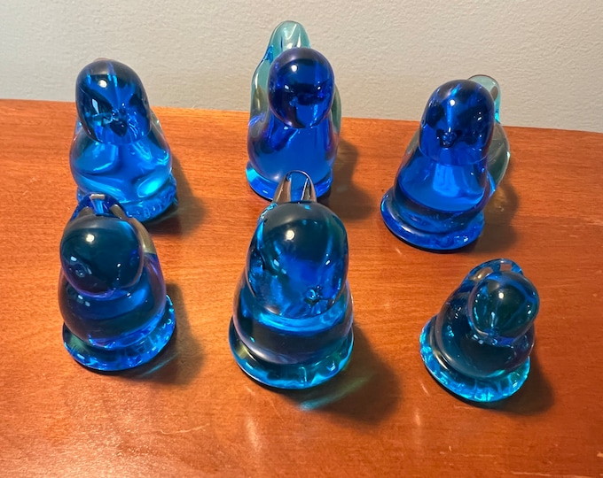 Vintage Bluebirds of Happiness signed by Leo Ward Family Collection of 6 various sizes early pieces