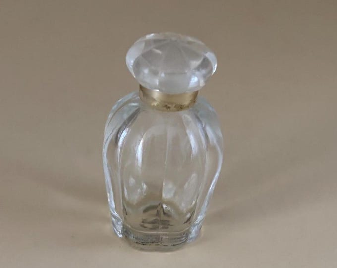 Vintage Miniature Perfume Bottle with Gold Around Top Lover Antiques and Vintage