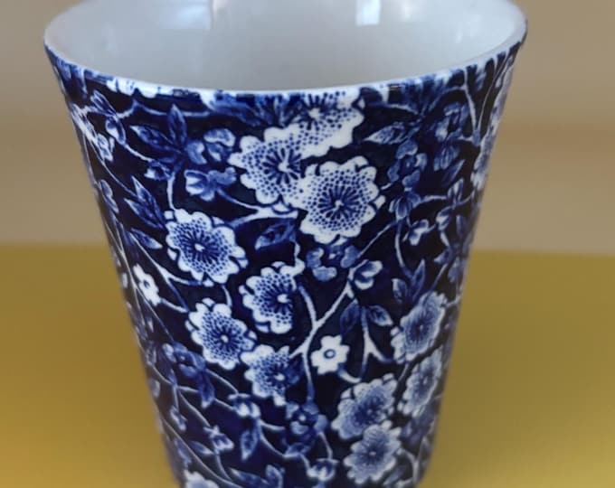 Vintage CALICO Blue Flower Cup Royal Crownford Ironstone England Blue and White Floral Transferware Plate Lover Antiques and Vintage
