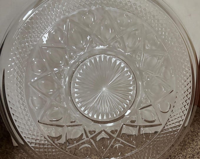 Vintage Glass Cape Cod Large Platter Lover Antiques and Vintage