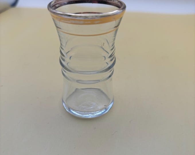 Vintage Gold Gilded Shot Glass Lover Antiques and Vintage
