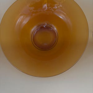 Vintage Amber Glass Vase, Hand Blown Bowl, Eclectic Contemporary Decor, Gift for Her, Unique Antique Glass Artwork