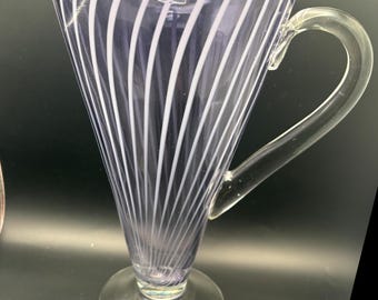 Vintage Phoenix Glass Victorian Alexandrite Pitcher Cut Crystal Glass Pitcher Lover Antiques and Vintage