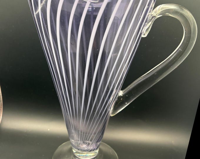 Vintage Phoenix Glass Victorian Alexandrite Pitcher Cut Crystal Glass Pitcher Lover Antiques and Vintage
