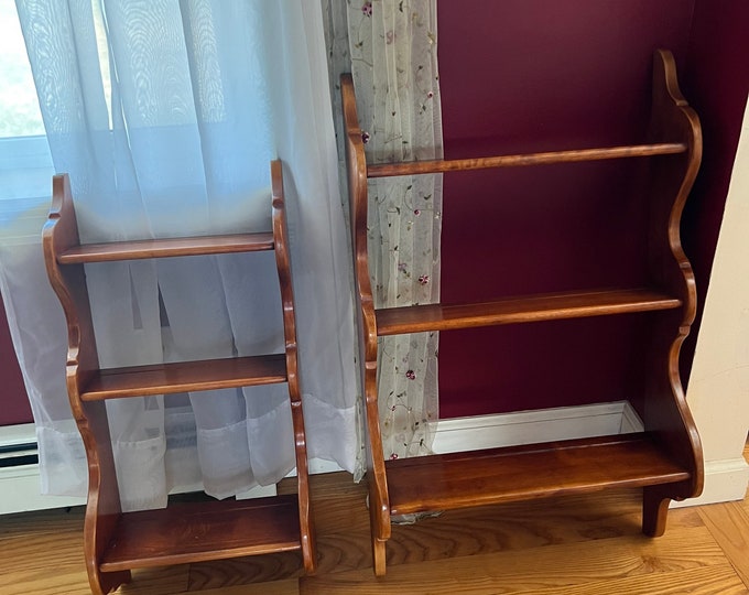 Cushman Colonial Creations Wall Rack No. 7003 or No. 7005, Choose Either Cushman Wall Shelf, Bookcase