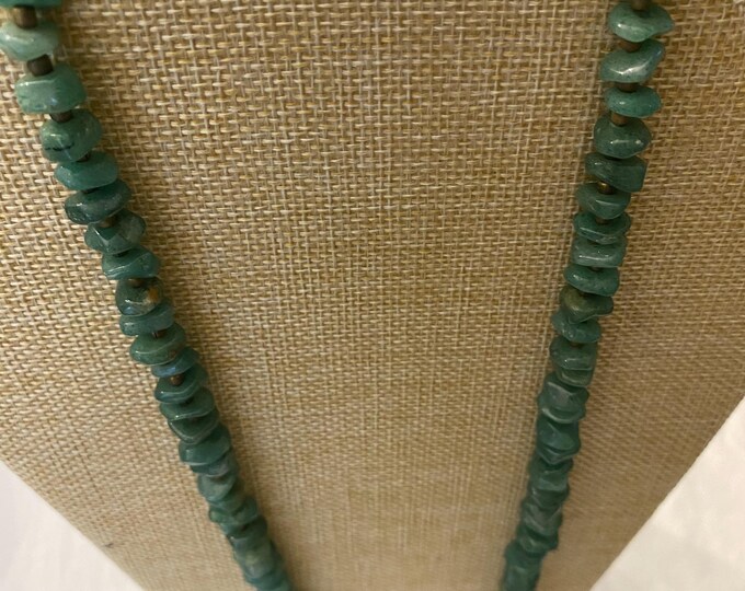 Vintage Jade Necklace with Carved Beads Jadeite Jewelry Unique Gifts Lover Antiques and Vintage