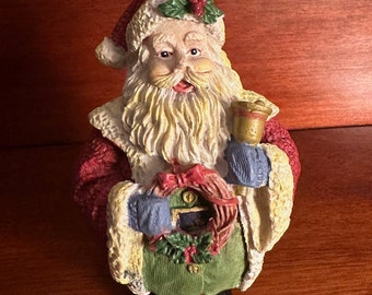 Vintage Russ Sculpstone Santa Claus Figure, The Legend of Saint Nicholas Santa Figurine, Santa Claus Christmas Decoration, Lover Antiques