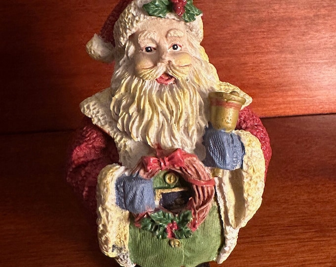 Vintage Russ Sculpstone Santa Claus Figure, The Legend of Saint Nicholas Santa Figurine, Santa Claus Christmas Decoration, Lover Antiques
