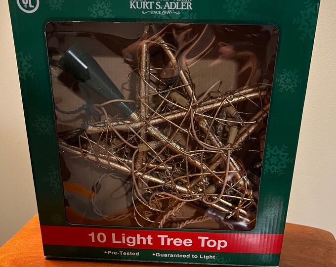 Vintage Kurt S. Adler 10 Light Tree Topper Star Holidays Christmas Star Lover Antiques and Vintage