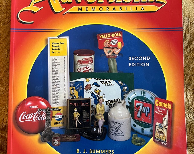 Value Guide to Advertising Memorabilia Book, Second Edition, by BJ Summers, Lover Antiques and Vintage