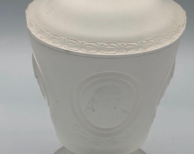 Vintage Fenton Frosted Glass Candy Dish with Lid Lover Antiques and Vintage