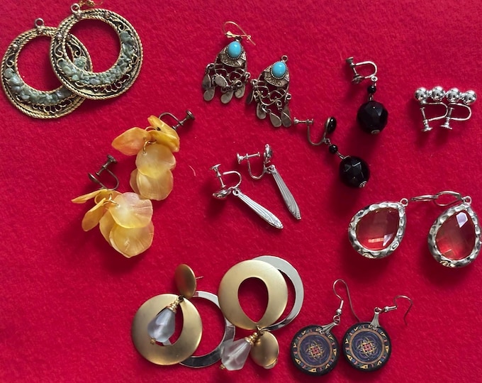 Vintage Earring Collection Bulk Jewelry Variety Lover Antiques and Vintage