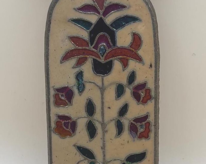 Vintage Greece Bronze and Enamel Can Opener Lover Antiques and Vintage