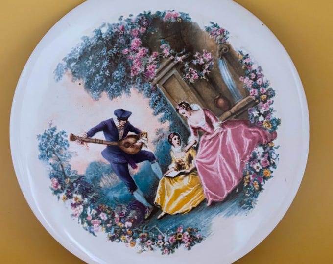 Vintage H & R Johnson England Porcelain Trivet or Wall Hanging Lover Antiques and Vintage