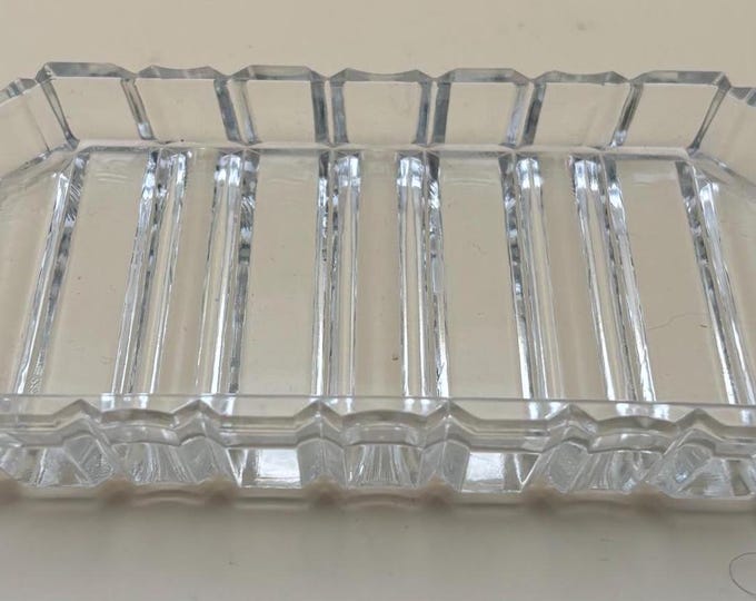 Antique Glass Butter Dish Cut Glass Dish Butter Liner Lover Antiques and Vintage