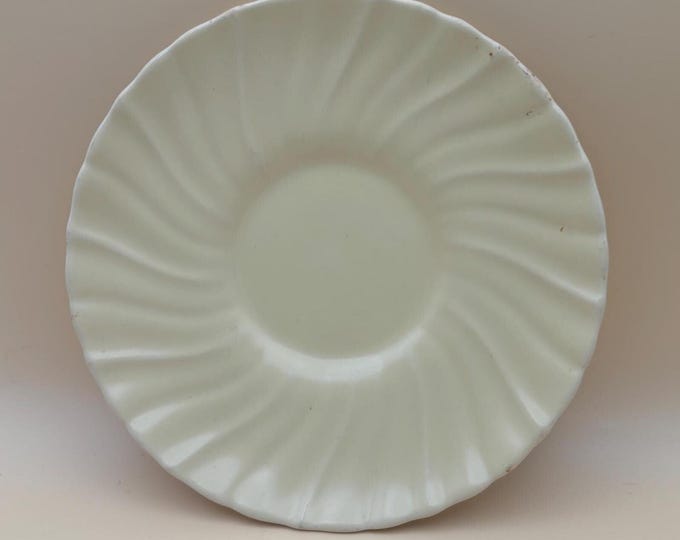 Vintage Franciscan California Saucer Plate, Small Scalloped Saucer, Collectible California Pottery, Coronado Style, 5-inch Plate