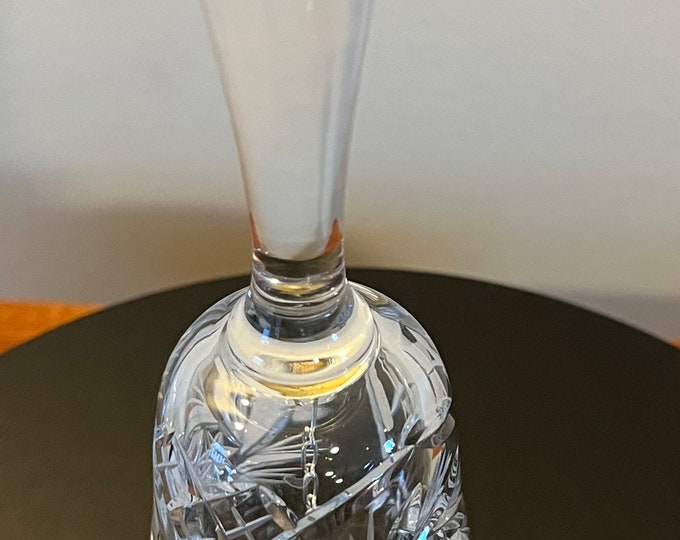 Vintage Crystal Cut Glass Bell Star of David Heavy Glass Bells Lover Antiques and Vintage