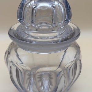 Antique Apothecary Jar with Lid Cut Crystal Glass Footed Vase Lover Antiques and Vintage