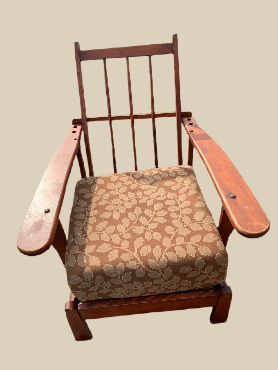 Vintage Recliner Morris Chair With Cushions Etsy